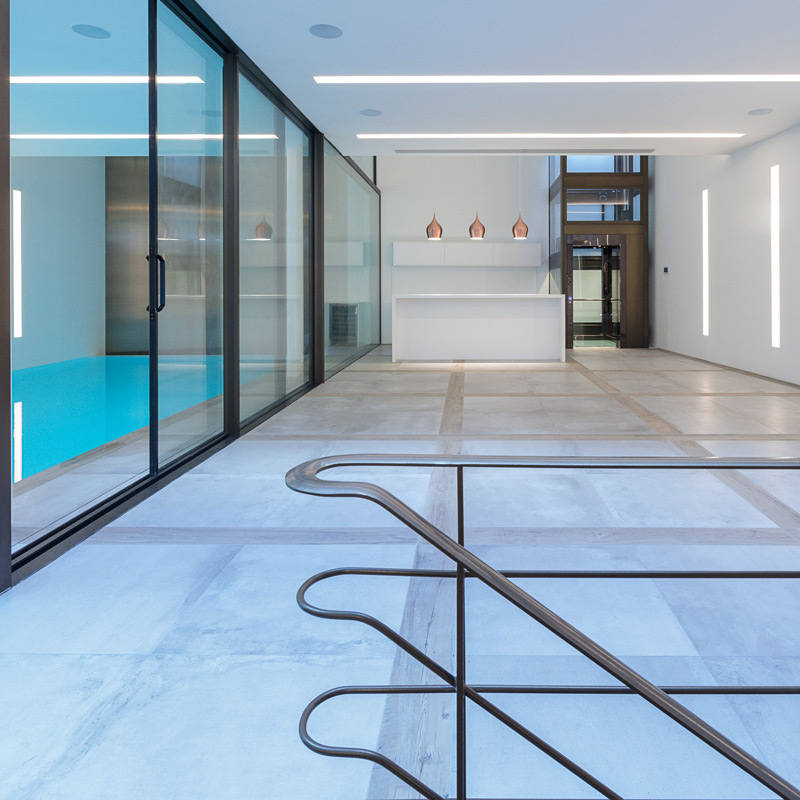 basement swimming pool lighting