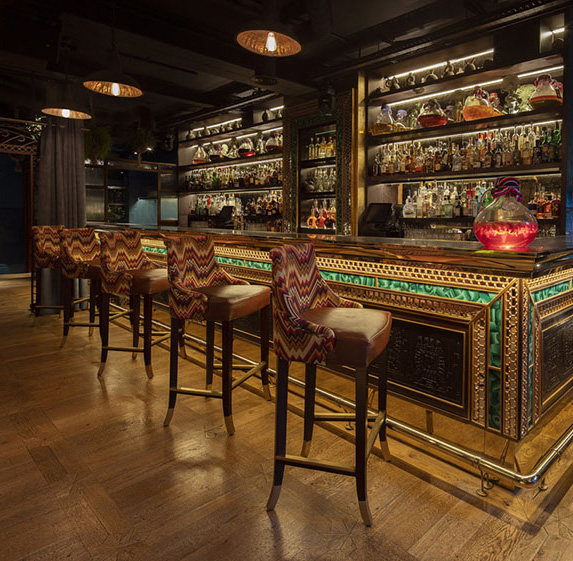 coya bar lighting design