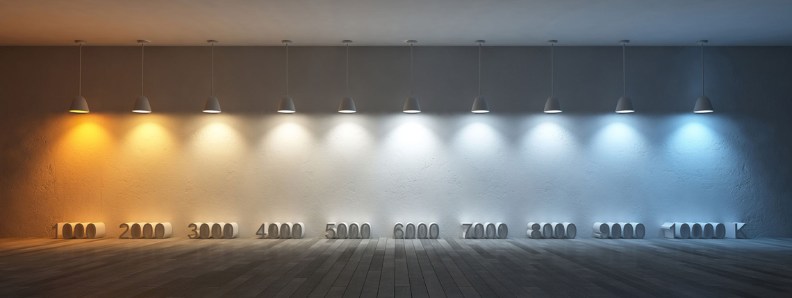 Lighting colour temperature